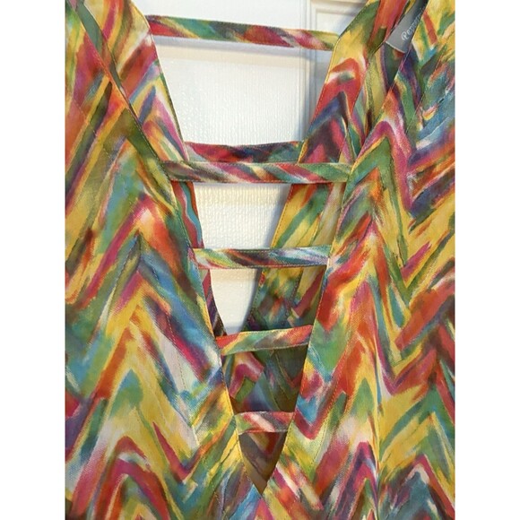 Peppermint Bay Colorful Bathing Swim Suit Cover Coverup Size Small - Picture 3 of 6